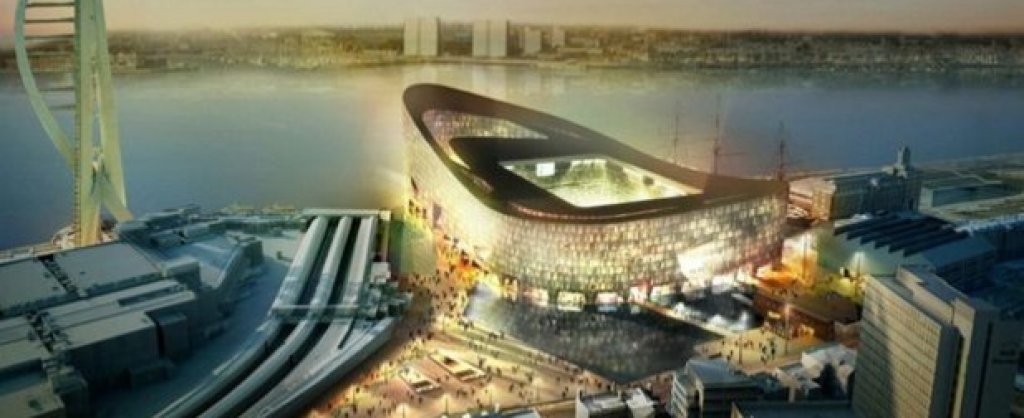 Портсмут. Популярна с дизайна си на "Алианц Арена" в Мюнхен и на "Птичето гнездо" в Пекин, швейцарската компания Herzog and de Meuron представи планове за нов стадион на Портсмут с капацитет 36 000 зрители. Потенциалните разходи от 600 млн. паунда и опасенията на местната власт обаче сложиха прът в колелото. 