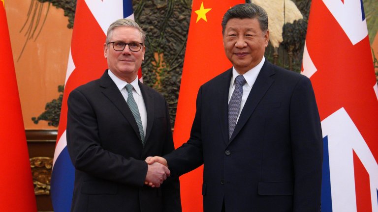 Британският премиер Киър Стармър е на посещение в Пекин
