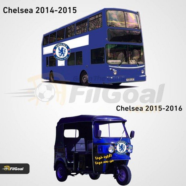 Автобусът на Челси този сезон прилича повече на рикша