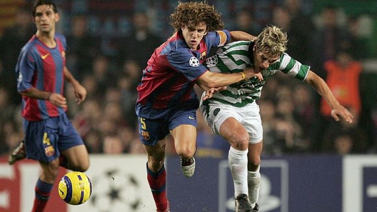 ...игра и в Шампионската лига срещу съперници като Карлес Пуйол и Барселона