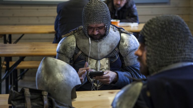 На снимачната площадка на "Залезът на тамплиерите".