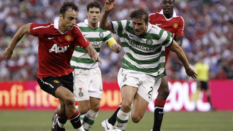 Димитър Бербатов получи куп похвали за играта си срещу Селтик