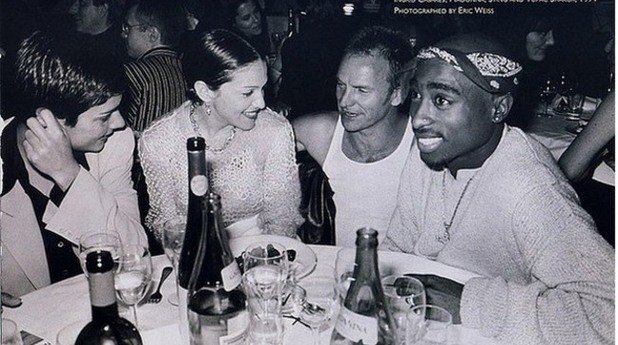Мадона, Стинг и Тупак Шакур заедно на маса