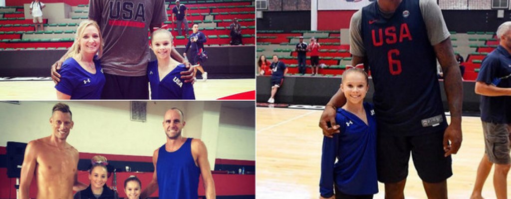 Размерът няма значение
Това му е хубавото на олимпийските игри – пълното разнообразие. Американската гимнастичка Раган Смит го показа в пълния блясък със снимките си в Instagram. Високата 1.37 м Смит се снима с едни от най-високите спортисти в Рио. Разликата й с Деандре Джордан например е над 70 см.