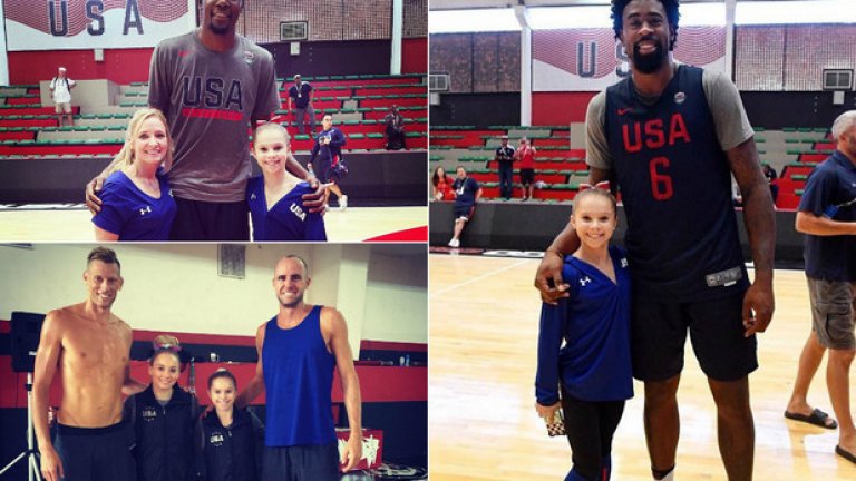 Размерът няма значение
Това му е хубавото на олимпийските игри – пълното разнообразие. Американската гимнастичка Раган Смит го показа в пълния блясък със снимките си в Instagram. Високата 1.37 м Смит се снима с едни от най-високите спортисти в Рио. Разликата й с Деандре Джордан например е над 70 см.