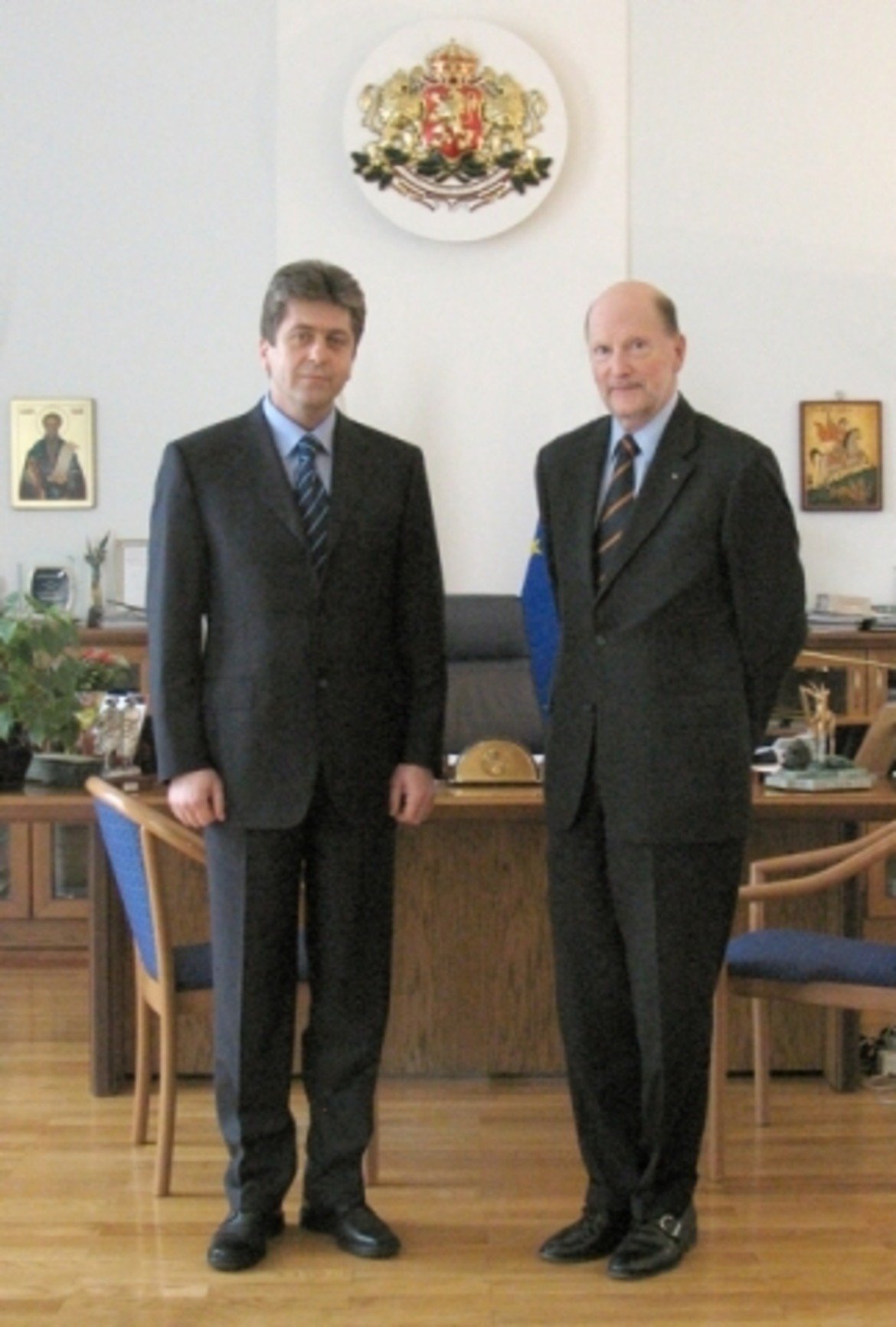 С президента Георги Първанов.