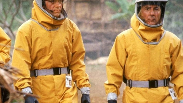 Outbreak / "Зараза" (1995 г.)

Филмът на Волфганг Петерсен може да зарази вниманието ви със солидния си актьорски състав - Дъстин Хофман, Рене Русо, Морган Фрийман, Доналд Съдърланд и Кевин Спейси. Историята разказва за разпространението на вирус с името "мотаба", много подобен на ебола. Той е открит в африканските джунгли още през 60-те, но не е спрян навреме. Почти 30 години по-късно заразата плъзва из Заир, а впоследствие - и в САЩ. 