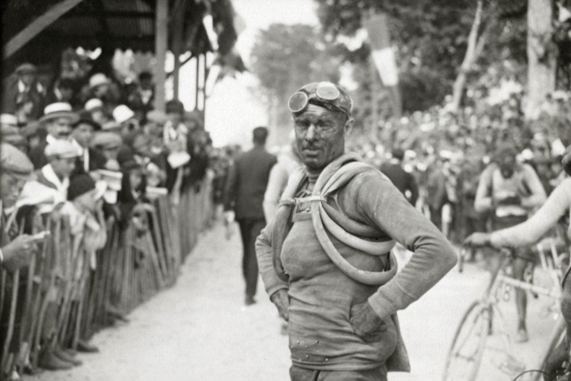 37-годишният Леон Деспонтан по време на Тур дьо Франс през 1925 г.