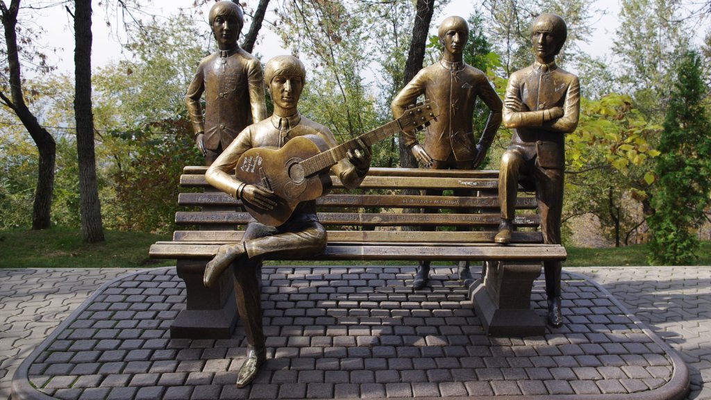 The Beatles on Green Hill in Almaty