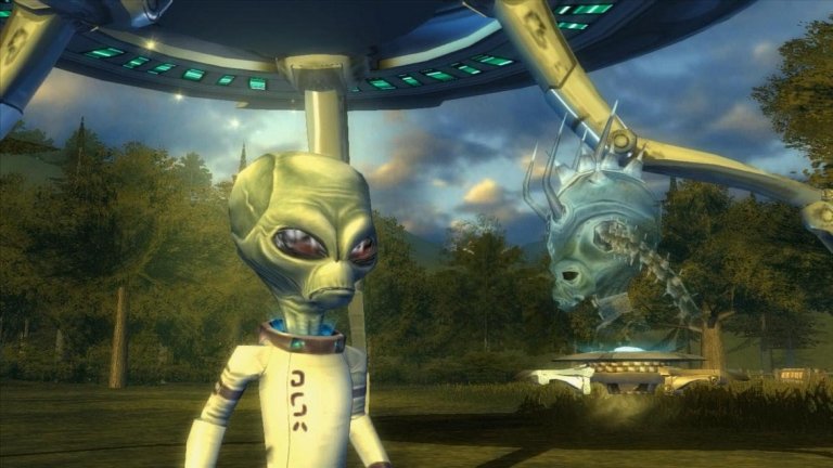 Destroy All Humans
В поредицата Destroy All Humans играчите поемат контрола над Крипто: извънземно, което идва на Земята, за да вземе ДНК от хората и да осигури оцеляването на собствената си раса. Без изненада, и като се има предвид заглавието на играта, събирането на ДНК едва ли е безобиден процес и играчът е снабден с ексцентричен арсенал от оръжия, за да внесе хаос на Земята. Те ви позволяват да горите, да пулверизирате и дори да взимате проби от бедните земляни, които просто се опитват да живеят живота си. Също сте в състояние да нанесете имуществени щети в библейски мащаб, и въпреки че тонът на играта е хумористичен и леко сатиричен, няма съмнение колко крайно ужасяващи са действията ви в нея.