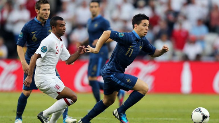 Самир Насри вкара изравнителния гол за Франция с удар отдалеч