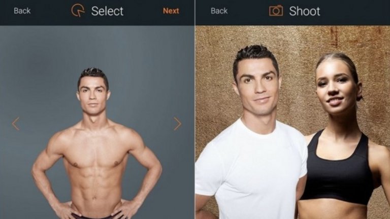 CR7 Selfie app by Cristiano Ronaldo
Това е най-лесният начин да си уредите снимка със суперзвездата, присайждайки образа му към собствените си снимки.