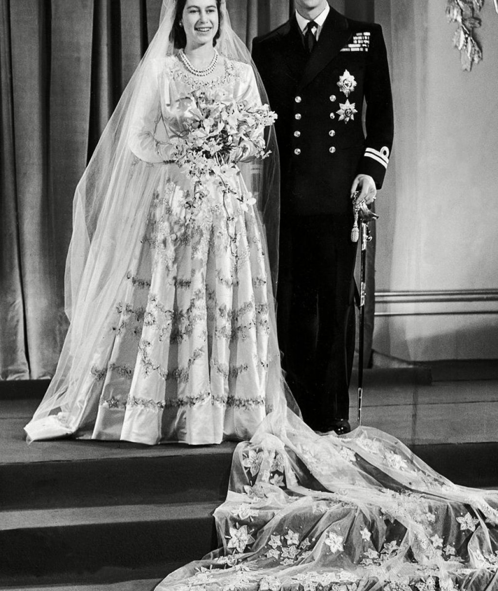 По време на сватбата в Уестминстърското абатство.