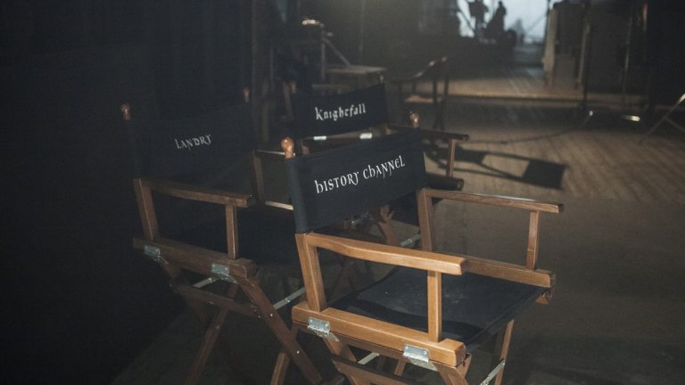 На снимачната площадка на "Залезът на тамплиерите".