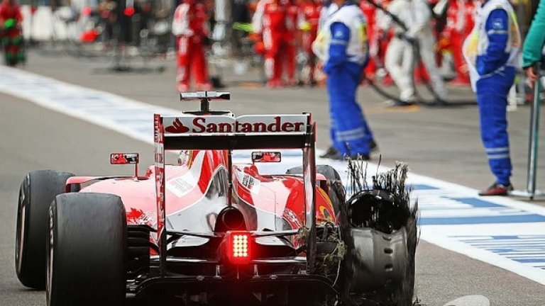 Фетел и Pirelli влязоха в спор чия е вината за спуканата гума на германеца на "Спа"