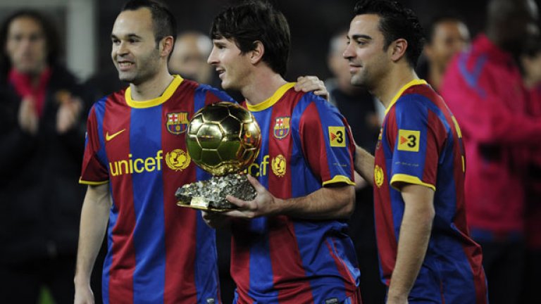 Златното трио на Барселона - Андрес Иниеста, Лионел Меси и Шави Ернандес бе в основата на успеха срещу Арсенал