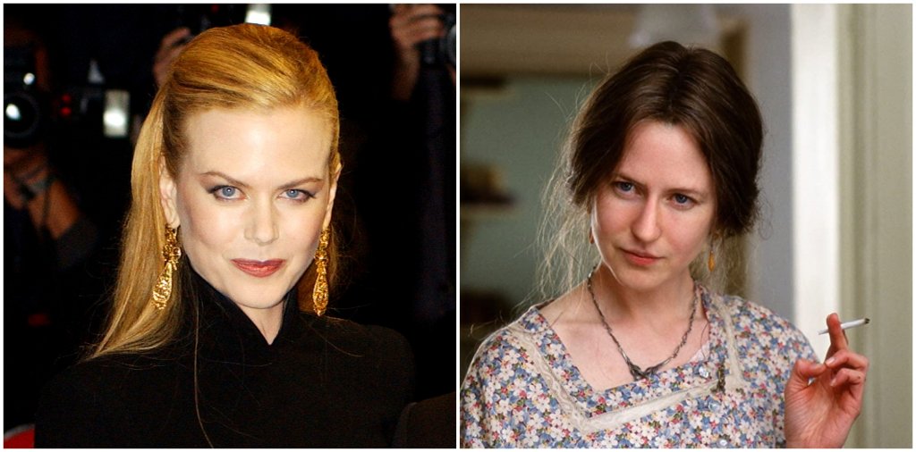 Никол Кидман в “Часовете”
Има защо да се смята, че грозният грим е съществен елемент от победата на наградите “Оскар”. Проработило е и за Чарлийз Терон в “Чудовище”, и за Никол Кидман в “Часовете”. Кидман влезе в ролята на Вирджиния Улф с драматично изпълнение и протеза на нос, който е трябвало да носи по 4 часа всеки ден, преди да застане пред камера.