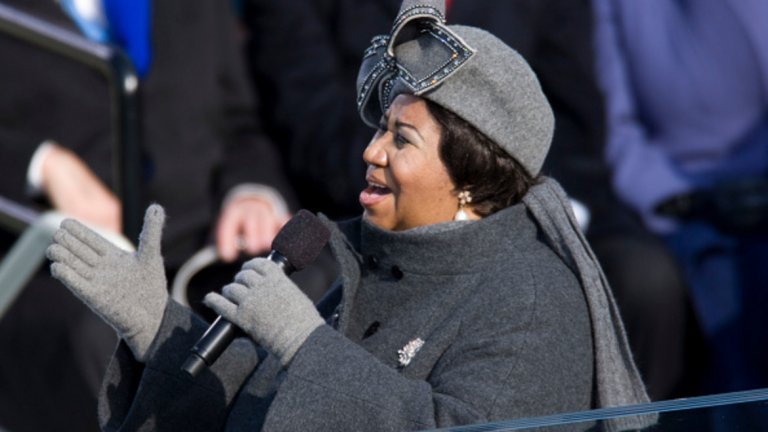 Арета Франклин пя на церемонията в началото на първия мандат на Барак Обама през 2009-та.