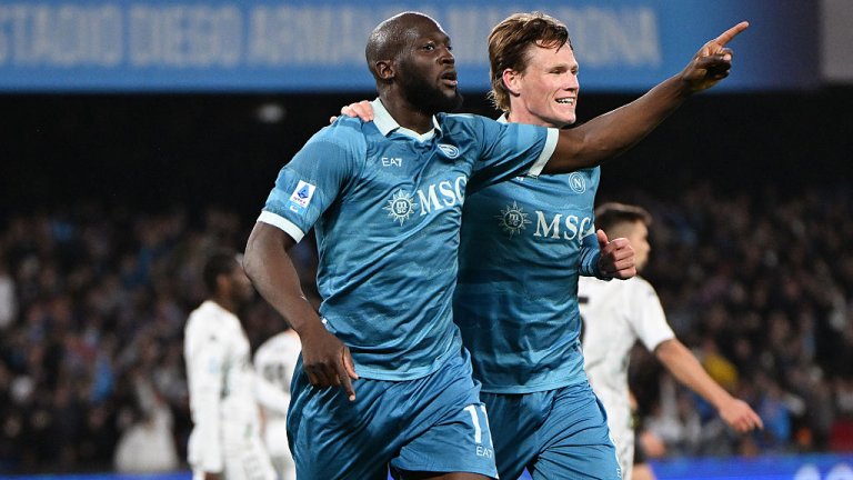 Звезден мач на Лукаку и Мактоминей остави Наполи в борбата за Скудетото