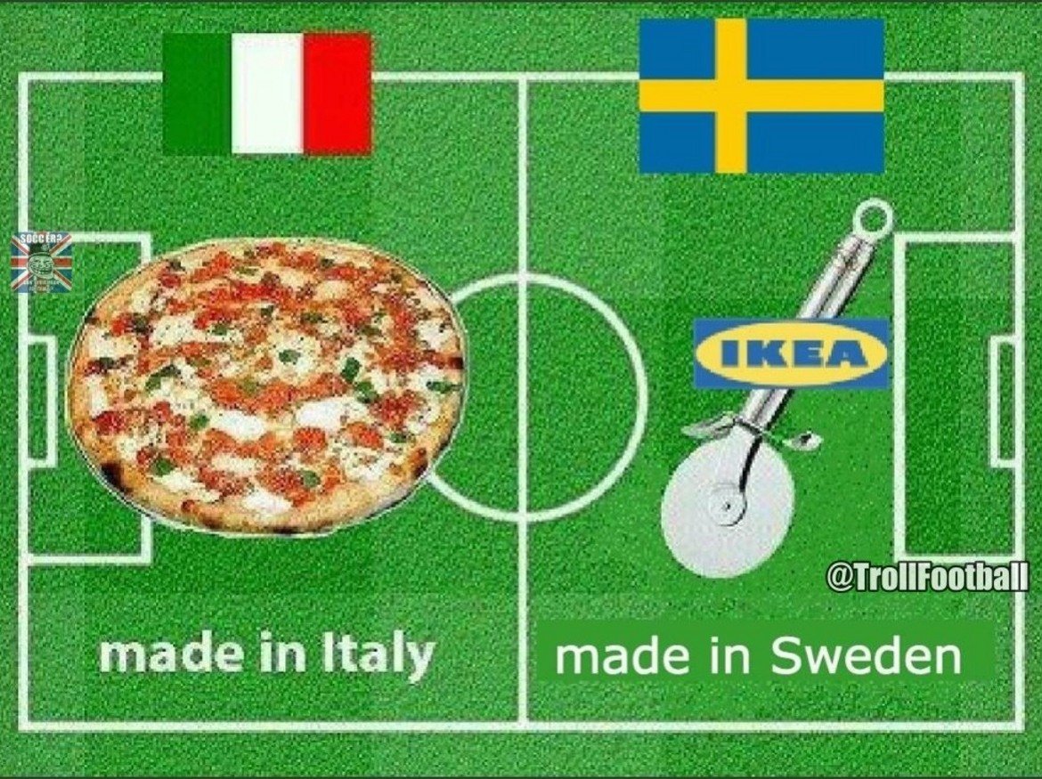 Италия - Швеция в една снимка