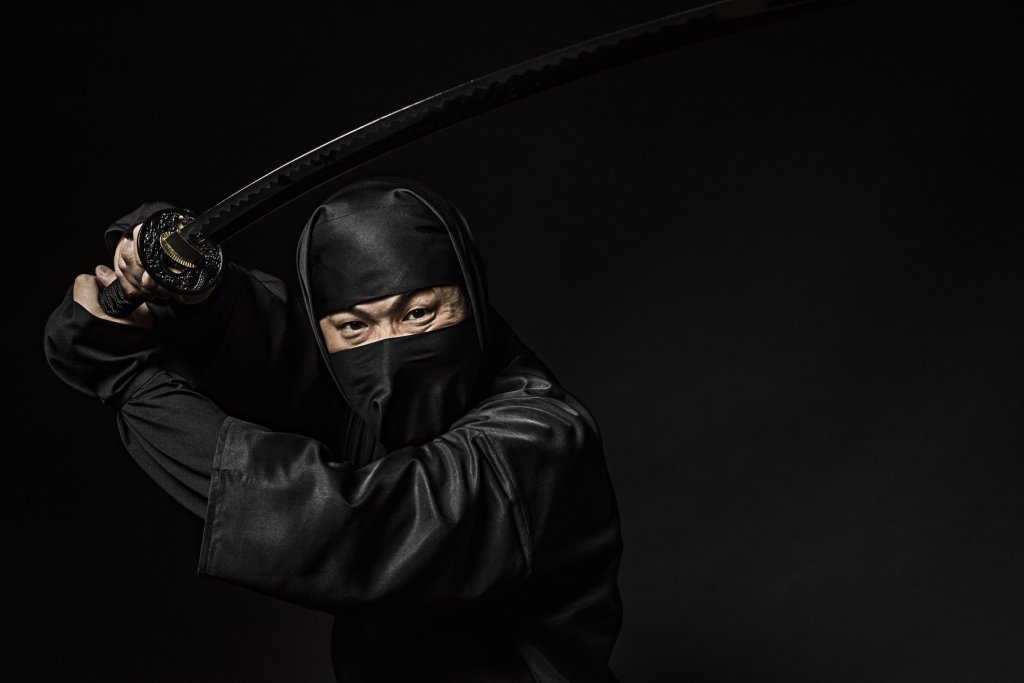 Ninja with Japanese sword
