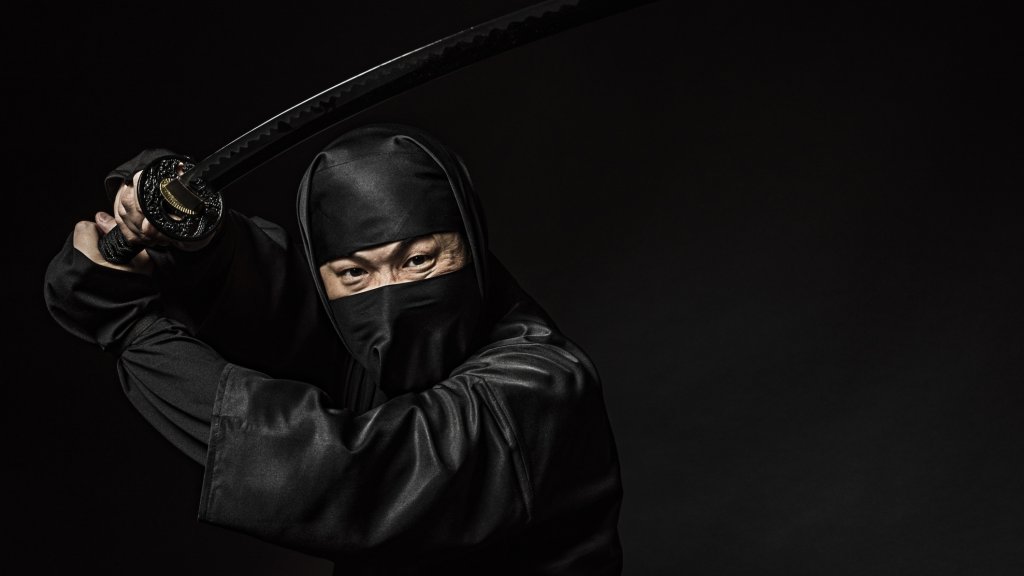 Ninja with Japanese sword