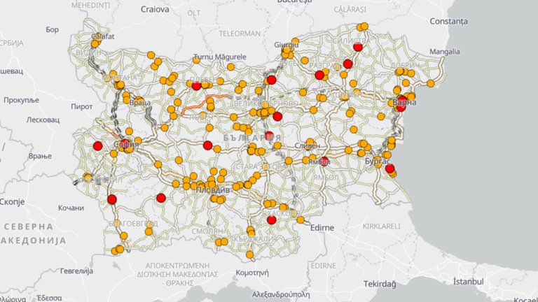 Картата показва къде и кога в страната са ставали инциденти. Предложението на МВР се появява два месеца след като подобна карта беше създадена от ученик.