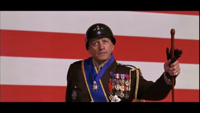Patton / "Патън" - "Сега искам да запомните нещо. Нито едно копеле не е спечелило война, умирайки за родината си. Война се печели като накараш другото бедно, тъпо копеле да умре за своята родина."
Филмът за легендарния американски генерал Джордж Патън е изпълнен с мрачен цинизъм и доста агресия. А обръщението към невидимата публика от войници новобранци е перфектно начало за тази история. Самата реч перфектно отговаря и на образа на Патън, който виждаме на екран - устремен към победа на всяка цена, независимо от жертвите - свои и чужди.