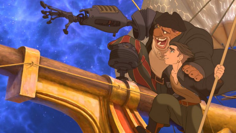 12. Планетата на съкровищата (Treasure Planet) – 2002 г.
Загуби - $108,10 млн.
Фантастичният прочит на романа „Островът на съкровищата” струва много скъпо на Disney, както в прекия, така и в преносния смисъл. Филмът, който смесва класическата ръчно рисувана анимация, с модерната 3D компютърна анимация отнема за направата си малко повече от четири години. В продукцията са излети $140 млн. Критиката, обаче не е във възторг, макар и реакцията