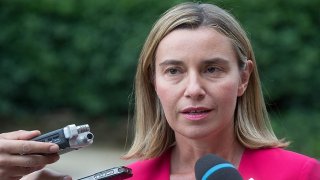 Bilateral meeting Mogherini - Shimon Peres
