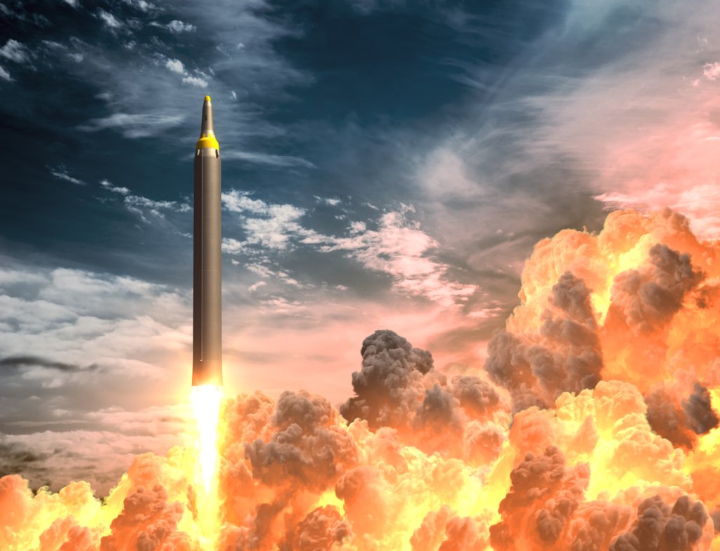 Korean Rocket Takes Off In The Clouds Of Fire
