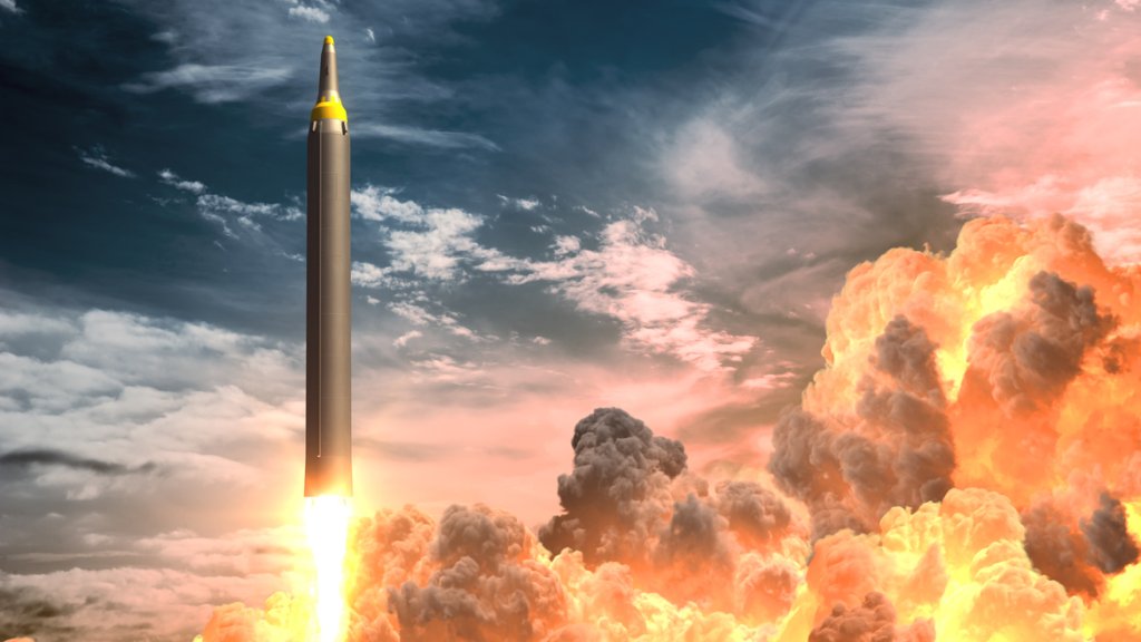 Korean Rocket Takes Off In The Clouds Of Fire