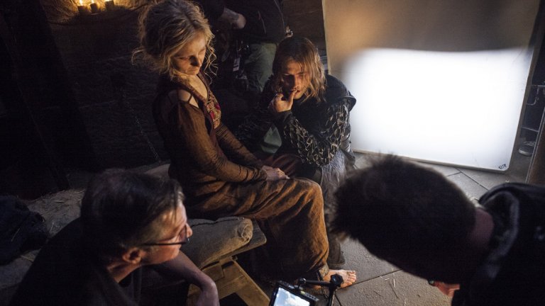 На снимачната площадка на "Залезът на тамплиерите".