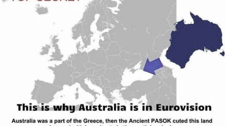 Причината Австралия да участва на Евровизия според Twitter