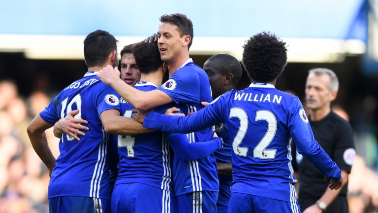 5.Никой не може да отнеме титлата на Челси. При 12 точки преднина (9, ако Тотнъм спечели днес) 14 кръга преди края, „сините” могат единствено сами да я загубят, ако допуснат някакъв сериозен срив. Срив, какъвто е малко вероятен и какъвто те не са допускали досега през сезона въпреки трудното начало, докато Конте все още търсеше точната схема. Те не позволиха загубата от Тотнъм, която прекрати победната им серия, да се отрази на представянето им след това и мач след мач продължават да простигат своето. Челси е извън евротурнирите този сезон и участва само във Висшата лига и в Купата на Англия. Пътят им към титлата е открит.