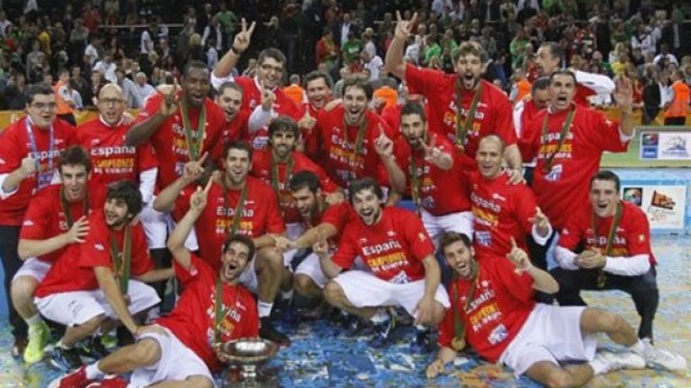 Баскетболистите на Испания спечелиха за втори пореден път европейската титла