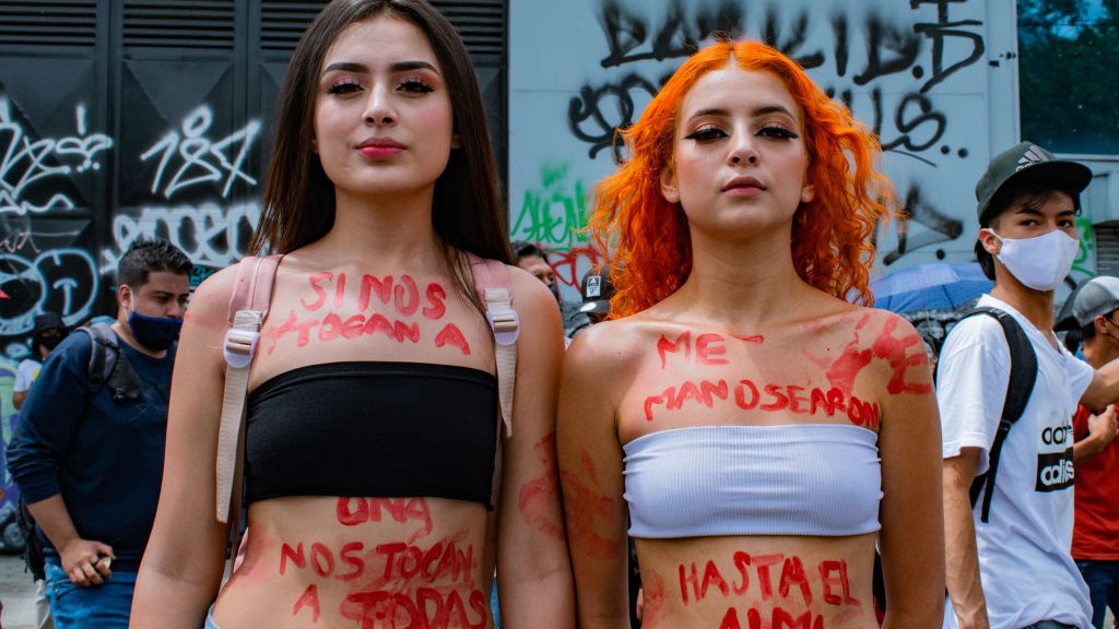 Anti-government protest in Medellin, Colombia
