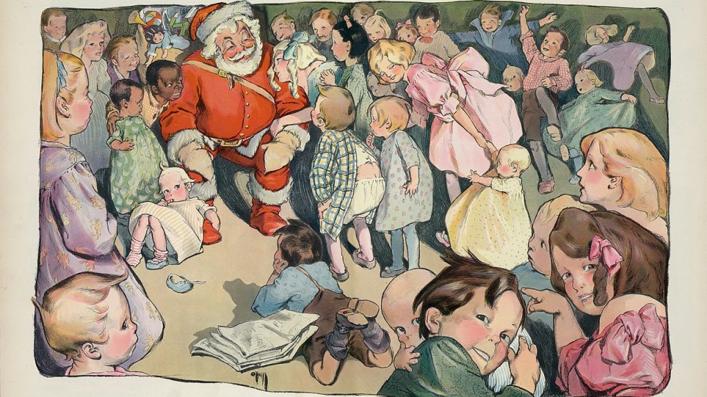 Rose_O'Neill_-_When_We_All_Believe_(Santa_Claus_and_children_illustration_from_the_1903_December_2_issue_of_Puck)