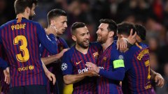 Меси отново поведе Барселона към победата и към следващата фаза