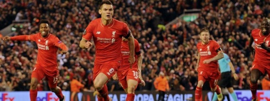 6. Ливърпул – Борусия Дортмунд 4:3
Лига Европа, четвъртфинал, 2016 г.
Ако Ливърпул спечели турнира през този сезон, тази победа ще мине още по-напред в класацията. Изминаха няколко дни, но емоциите още ни държат. Това бе един наистина велик мач и една наистина велика вечер на "Анфийлд".