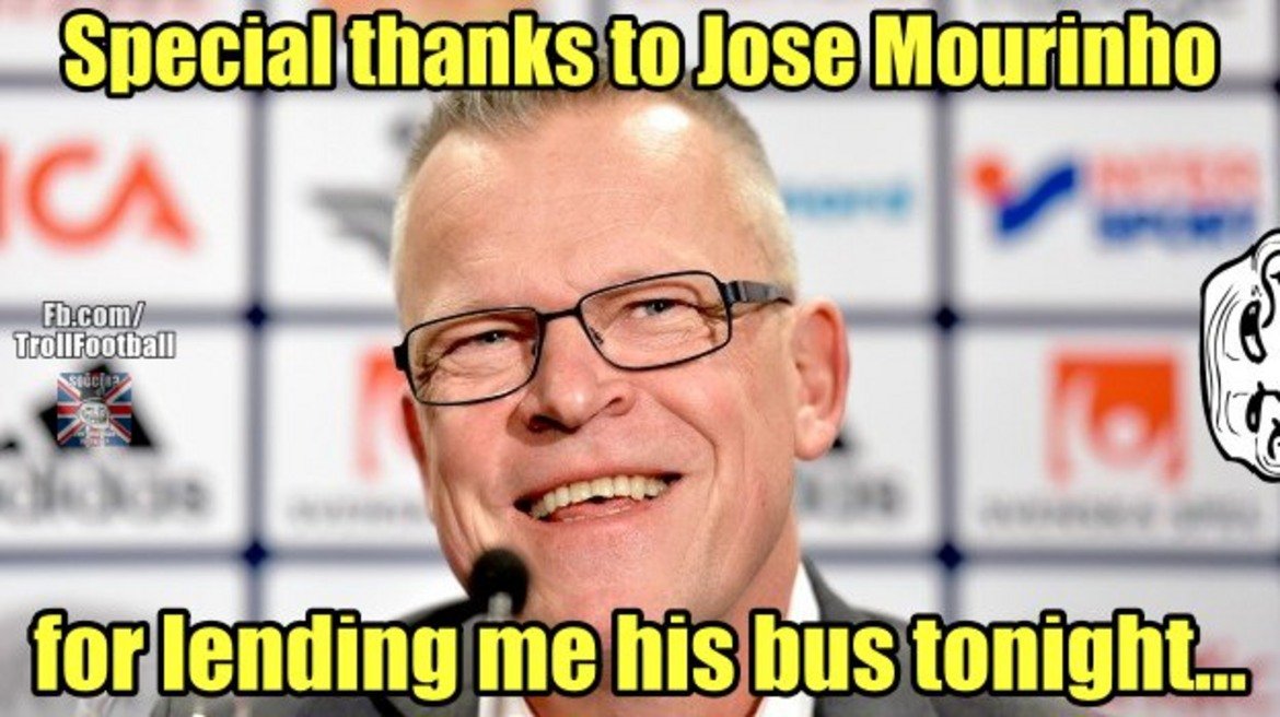 Ян Андерсън благодари на Жозе Моуриньо, че му е заел автобуса си :D