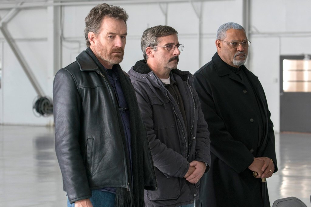 "Last Flag Flying" 
Брайън Кранстън, Стив Карел и Лорънс Фишбърн са ветерани от войната във Виетнам, които се отправят на пътешествие с една идеална цел. Въпреки, че филмът е представен като комедийна драма, целта им е да погребат сина на персонажа н