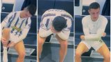 Сълзите на Кристиано Роналдо от съблекалнята след отпадането на Ювентус от Порто в Шампионската лига (видео)