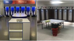 Отляво: съблекалнята на Япония след отпадането от Белгия на Мондиал 2018 в Русия. Отдясно: съблекалнята на Япония след загубения финал на Азиатската купа от Катар.
