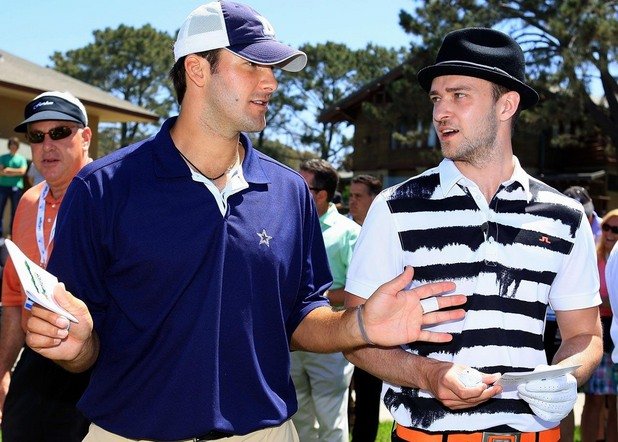 С Тони Ромо преди началото на Golf Digest U.S. Open Challenge през 2008-а.