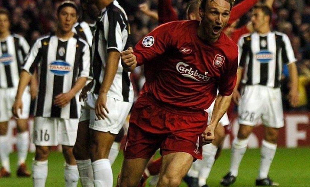 8. Ливърпул – Ювентус 2:1
Шампионска лига, първи 1/4финал, 2005 г.
Един от великите мачове, които доведоха до финала. Вечерта бе специална. Първата среща между двата тима след трагедията на „Хейзъл“. Преди първия съдийски сигнал имаше и минута мълчание в памет на папа Йоан Павел II. Ювентус имаше поголемите имена в състава си. Скот Карсън и Антони Льо Талек пък излязоха за дебютите си за Ливърпул. Но след само 25 минути домакините вече водеха с 2:0, а останалото е история...