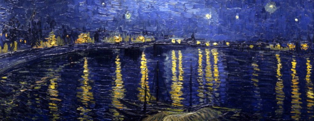Starry Night Over the Rhone (September 1888) by Vincent Willem van Gogh (30 March 1853 - 29 July 1890), Dutch post-Impressionist painter.