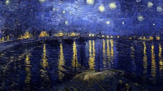 Starry Night Over the Rhone (September 1888) by Vincent Willem van Gogh (30 March 1853 - 29 July 1890), Dutch post-Impressionist painter.