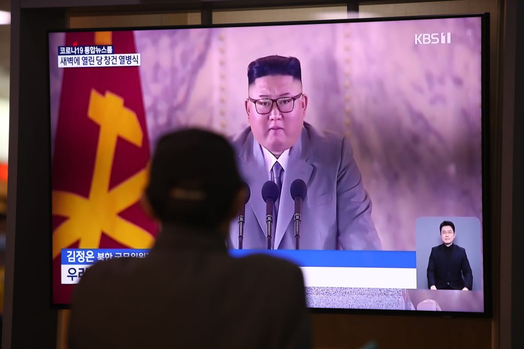 South Koreans Look On As North Korea Celebrates 75th Anniversary Of Worker's Party