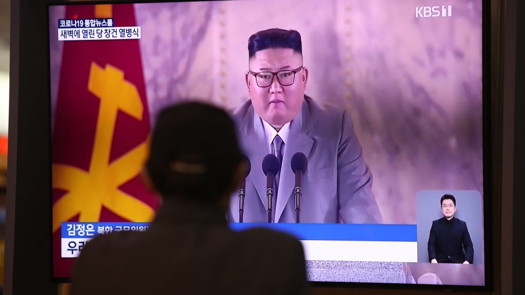 South Koreans Look On As North Korea Celebrates 75th Anniversary Of Worker's Party